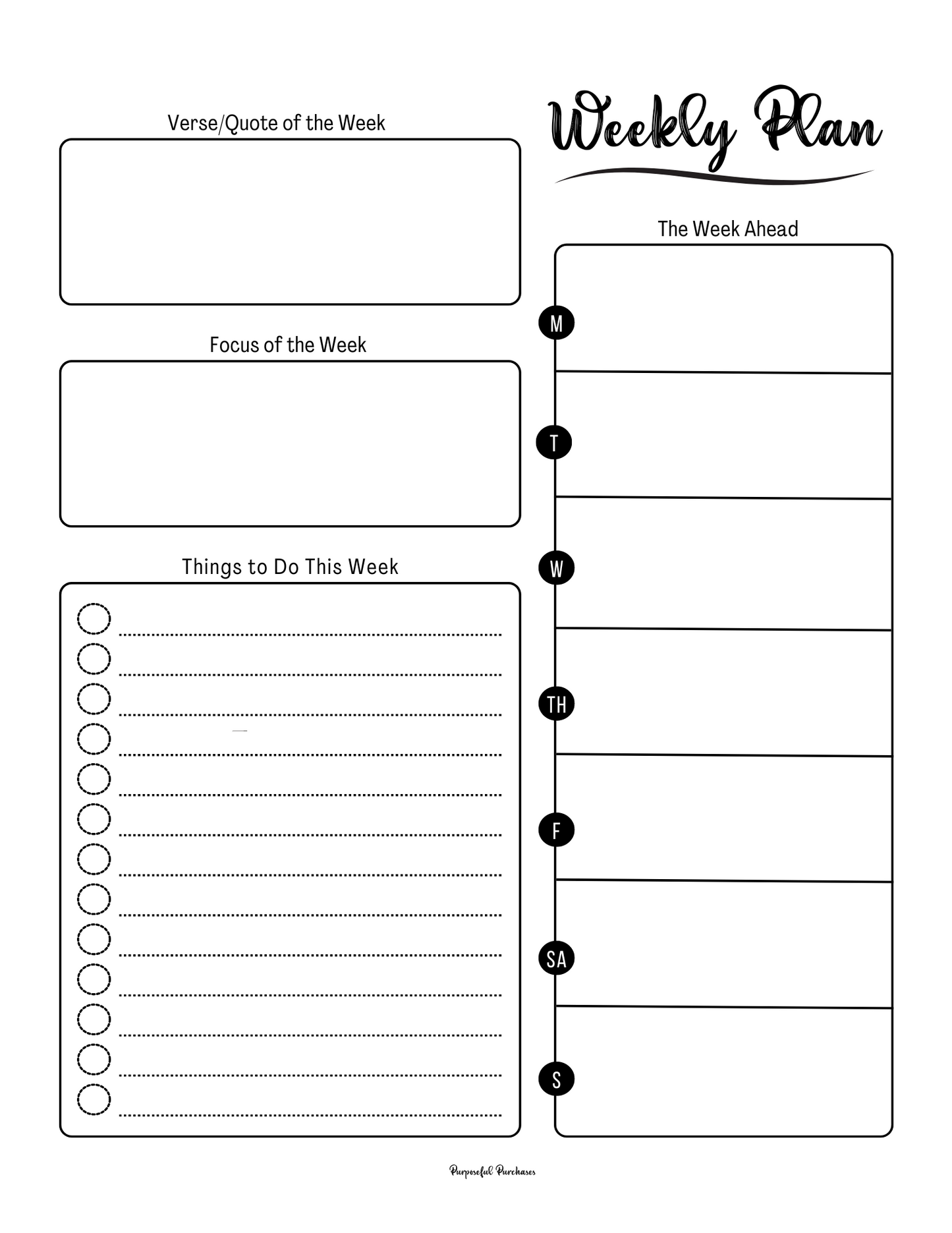 Weekly and Daily Planners